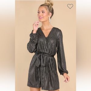 Red Dress Boutique Shimmering Black Long Sleeve Dress